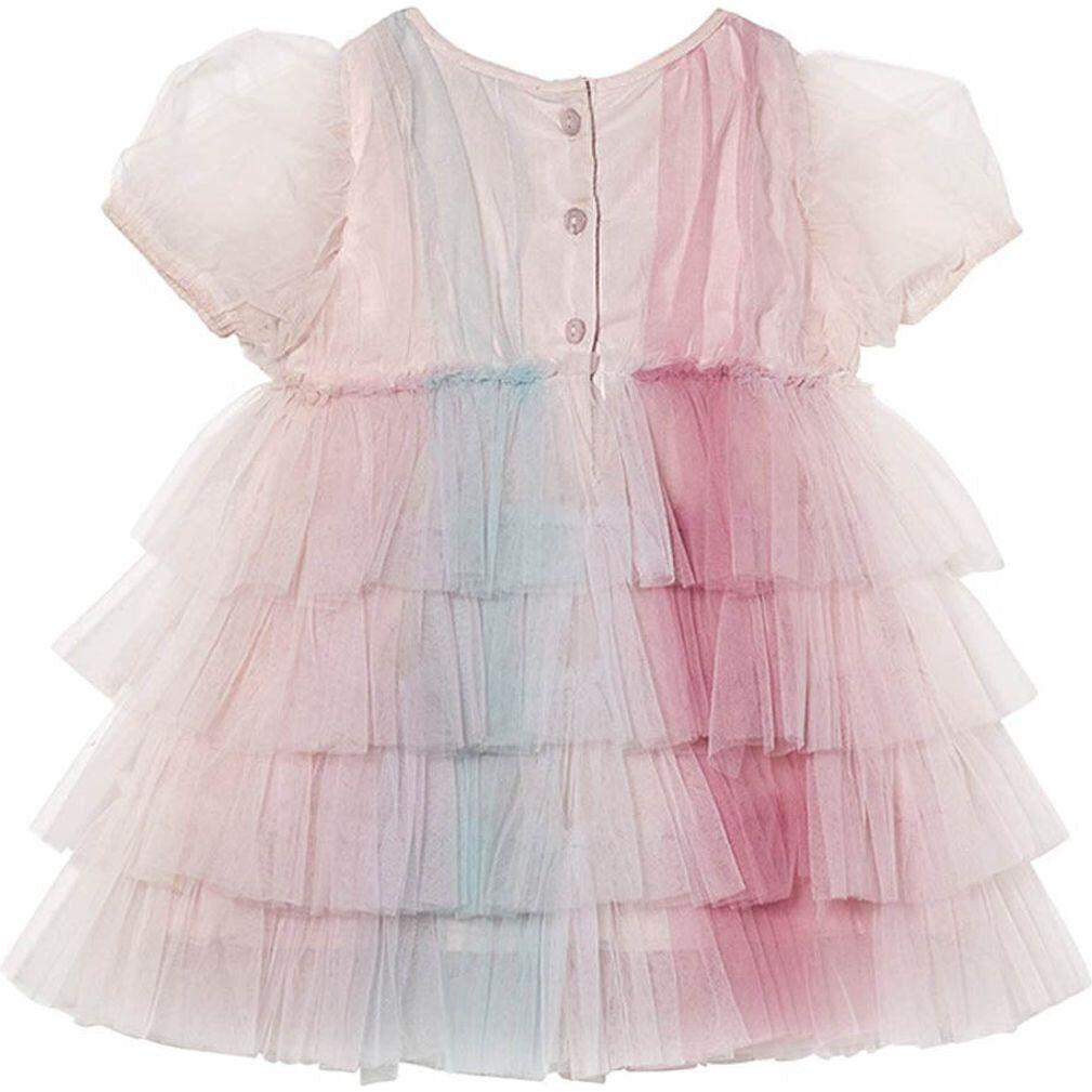 Bebe Crystal Bow Tulle Dress