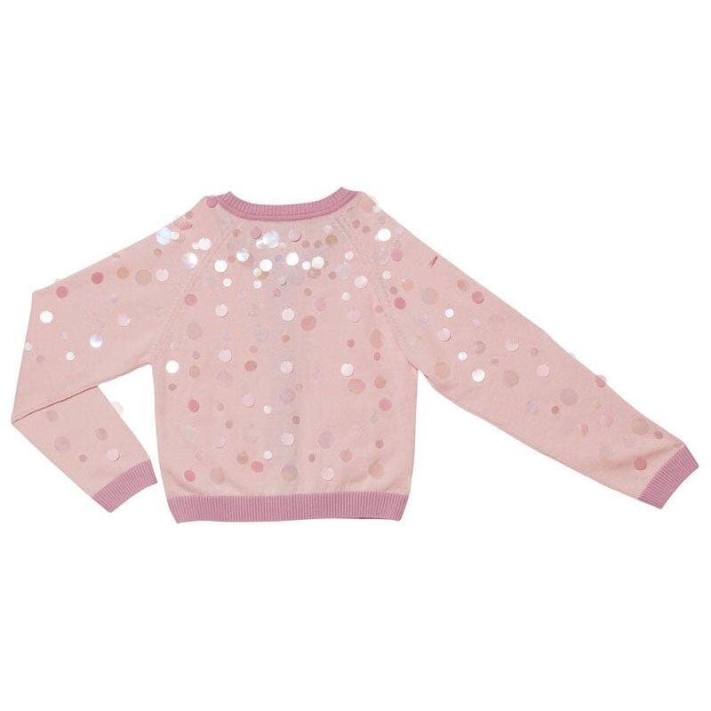 Pointillism Cardigan - Pink Cloud