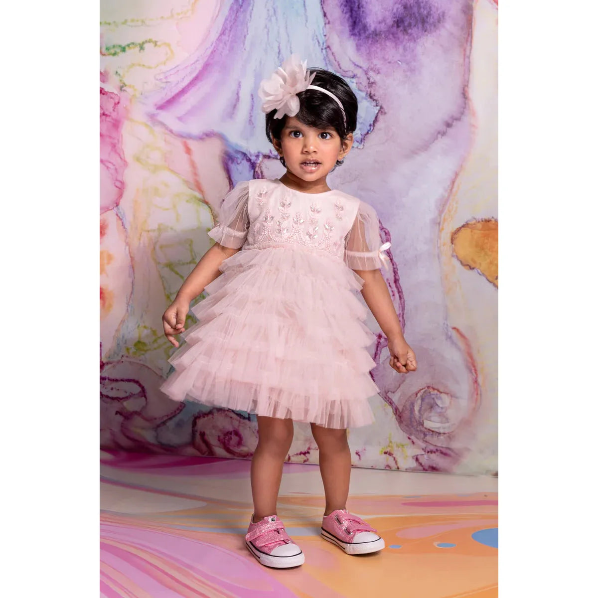 Bebe Field Of Dreams Tulle Dress - Pink