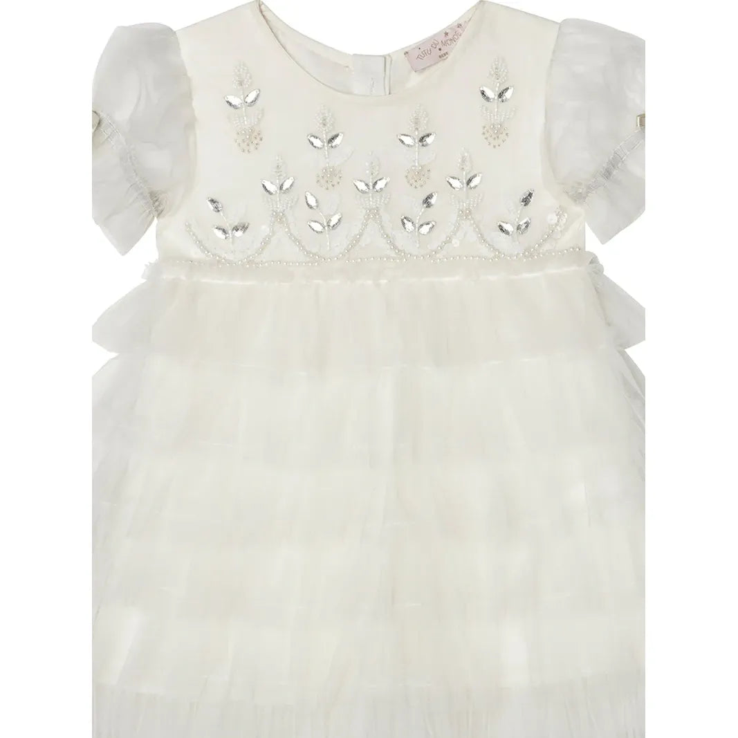 Bebe Field Of Dreams Tulle Dress - Milk