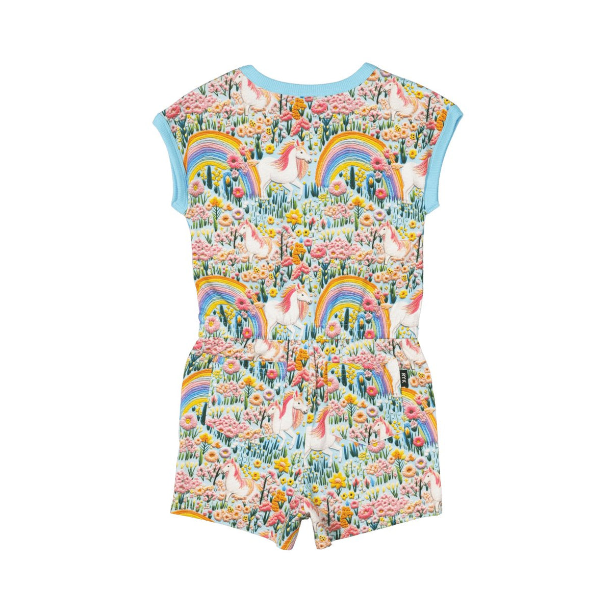 Embroidered Unicorns Romper