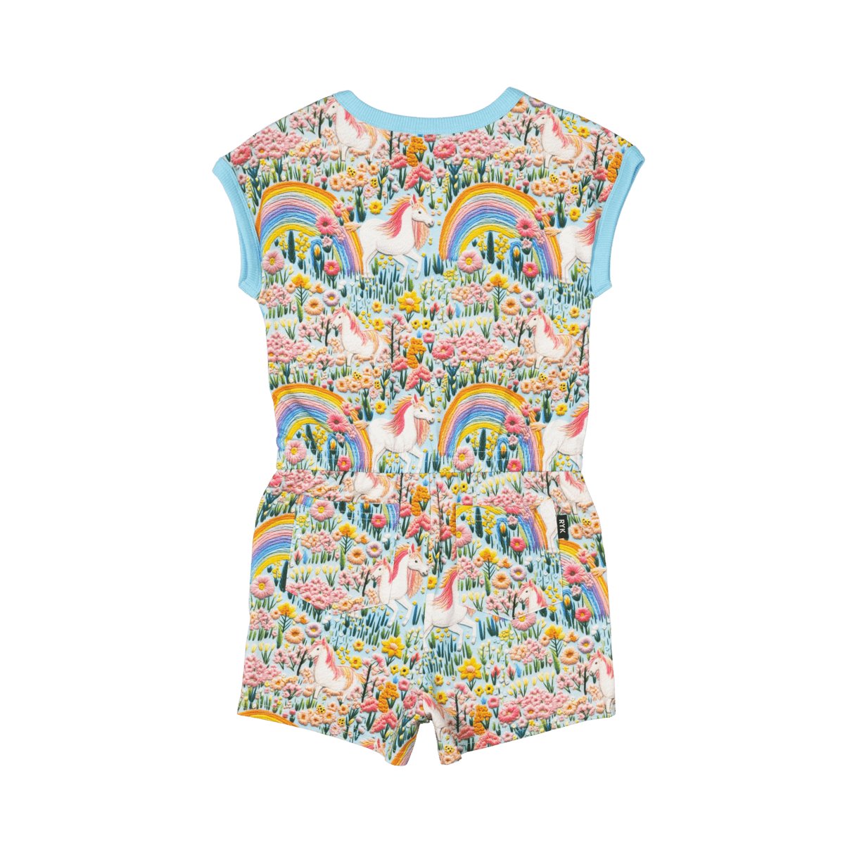 Embroidered Unicorns Romper