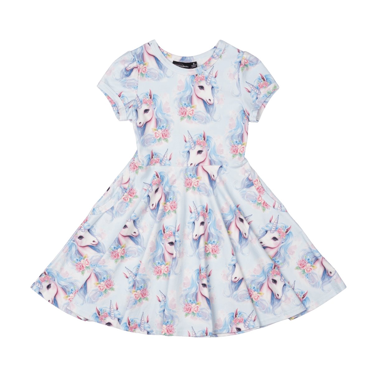 Blue Unicorn Waisted Dress