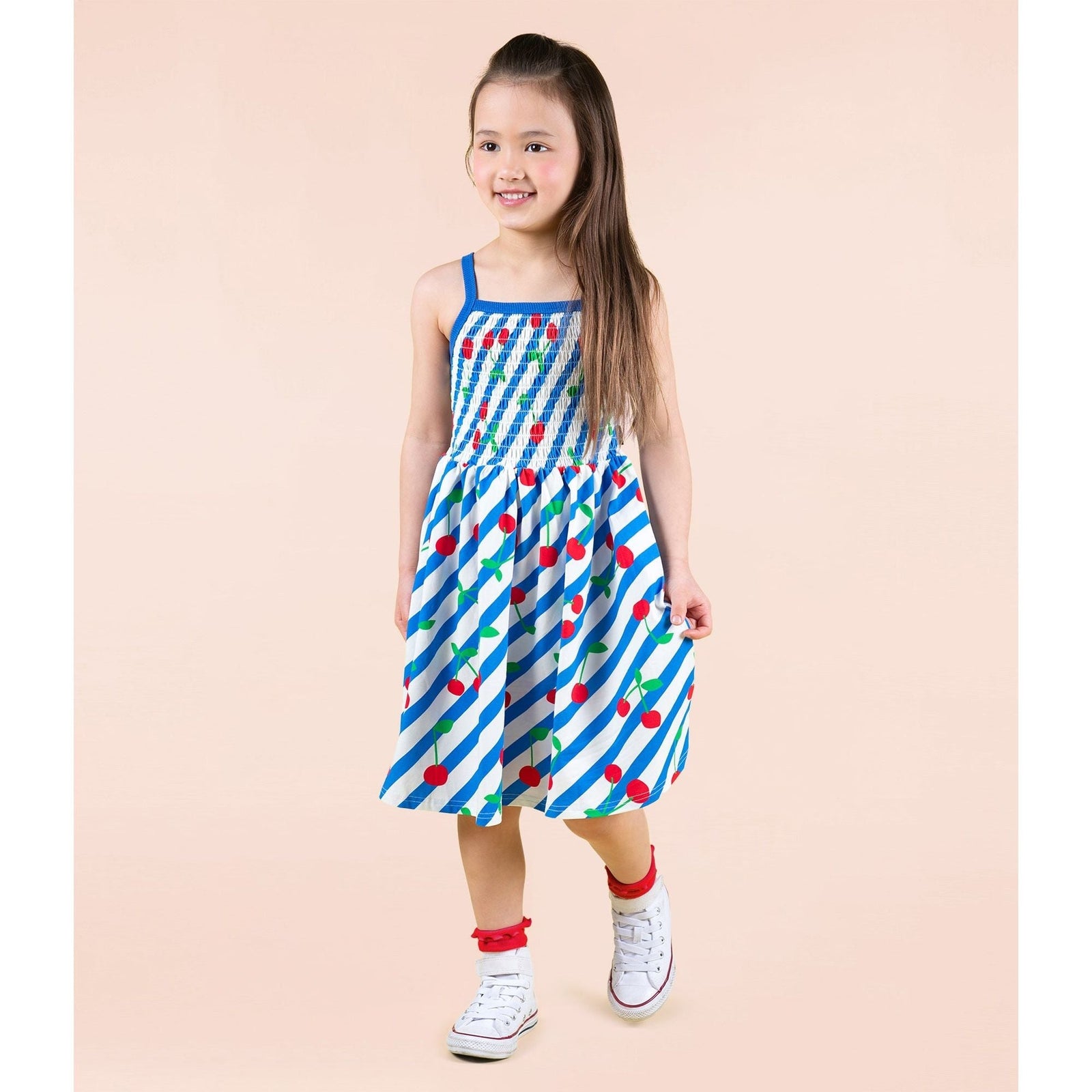 Cherry Stripes Sun Dress