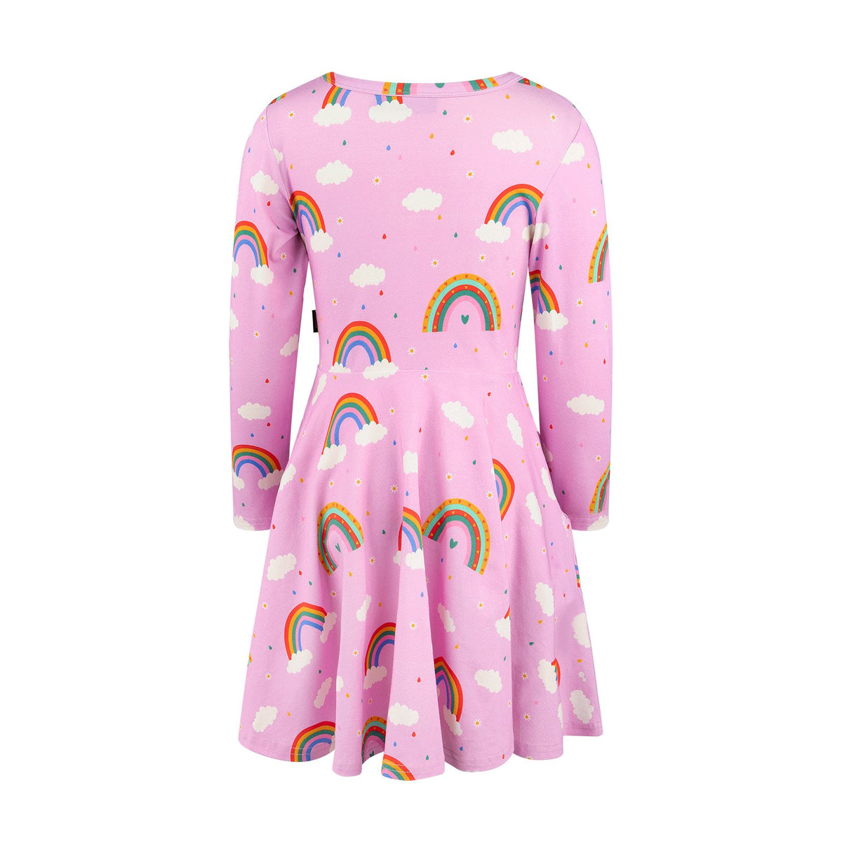 Somewhere Over The Rainbow Long Sleeve Waisted Dress