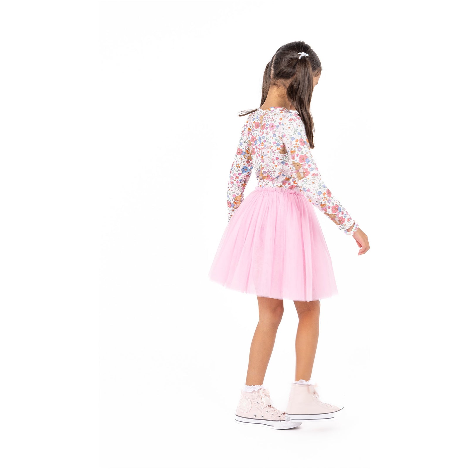 Ditsy Bunny Long Sleeve Circus Dress