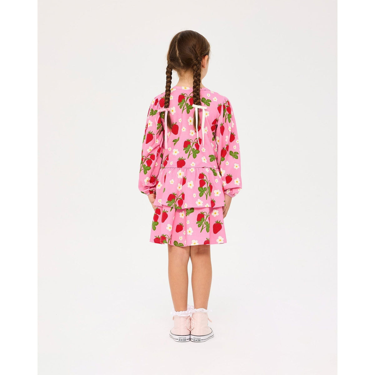 Strawberry Long Sleeve Frill Dress