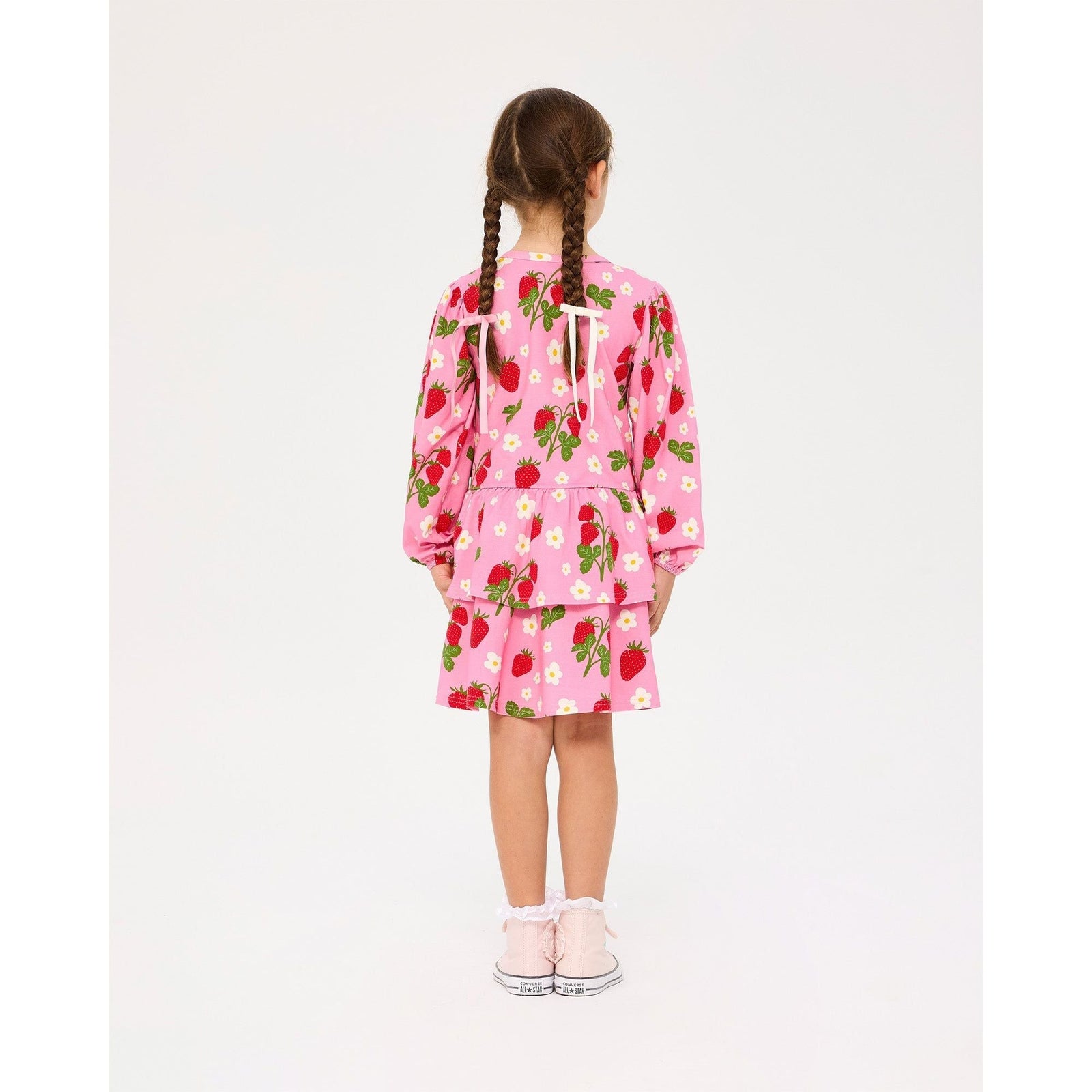 Strawberry Long Sleeve Frill Dress