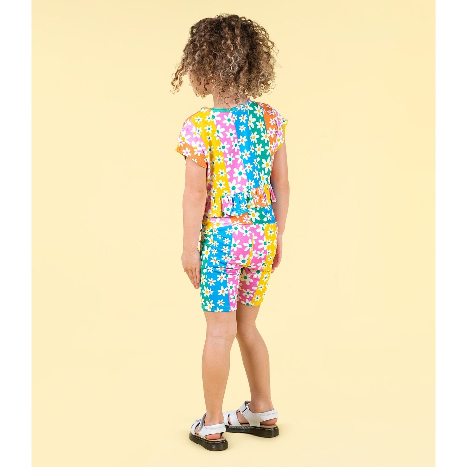 Floral Stripes Frill T-Shirt
