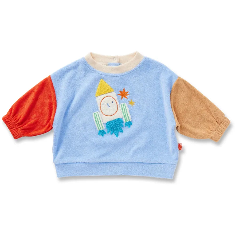 Space Blue Terry Sweater