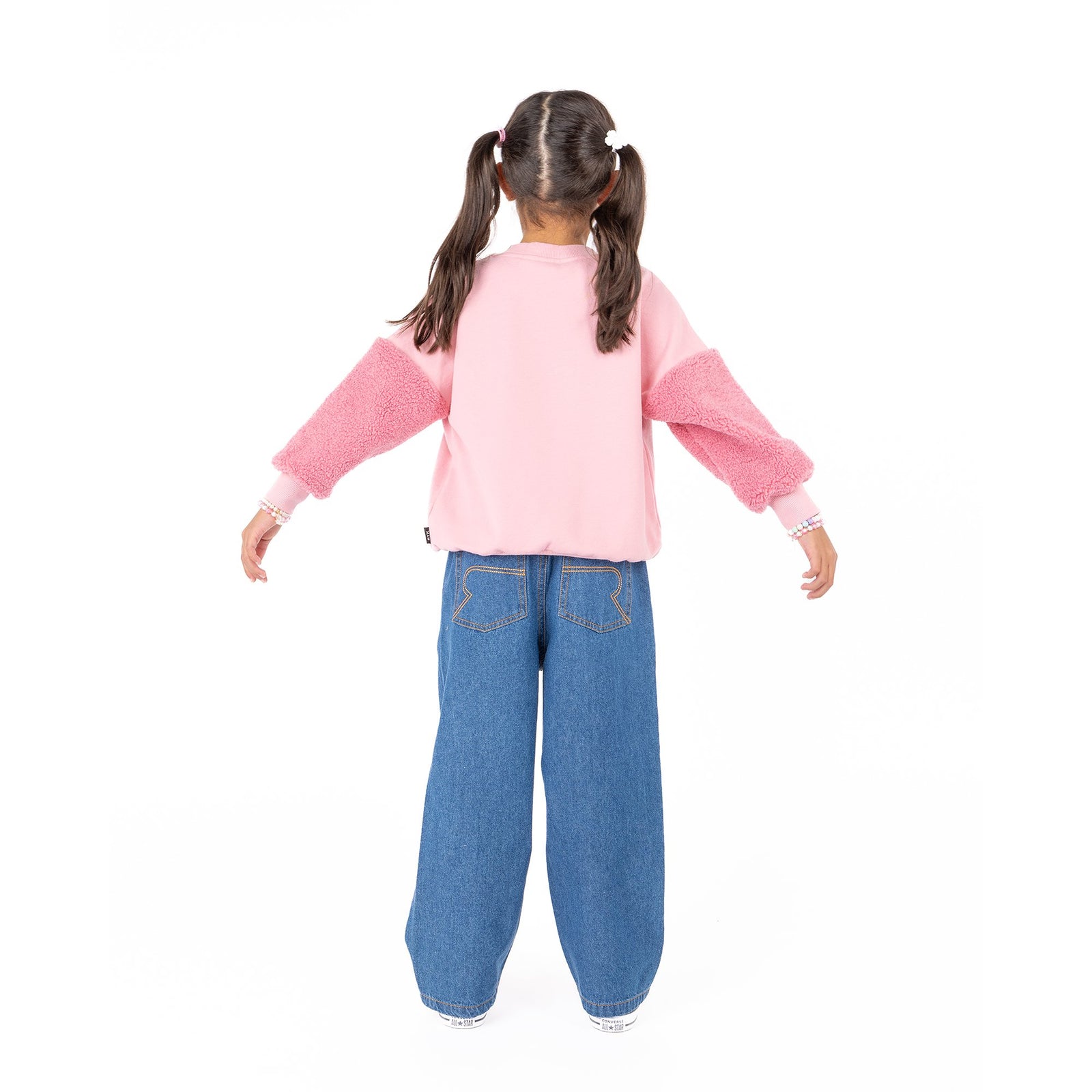 Bunny Sherpa Sleeve Sweatshirt