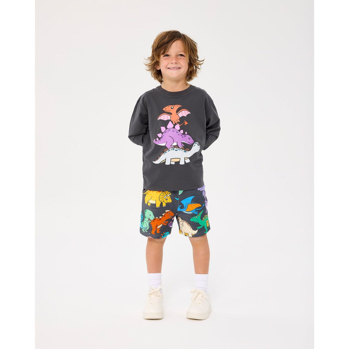 Dino Stack Long Sleeve T-Shirt