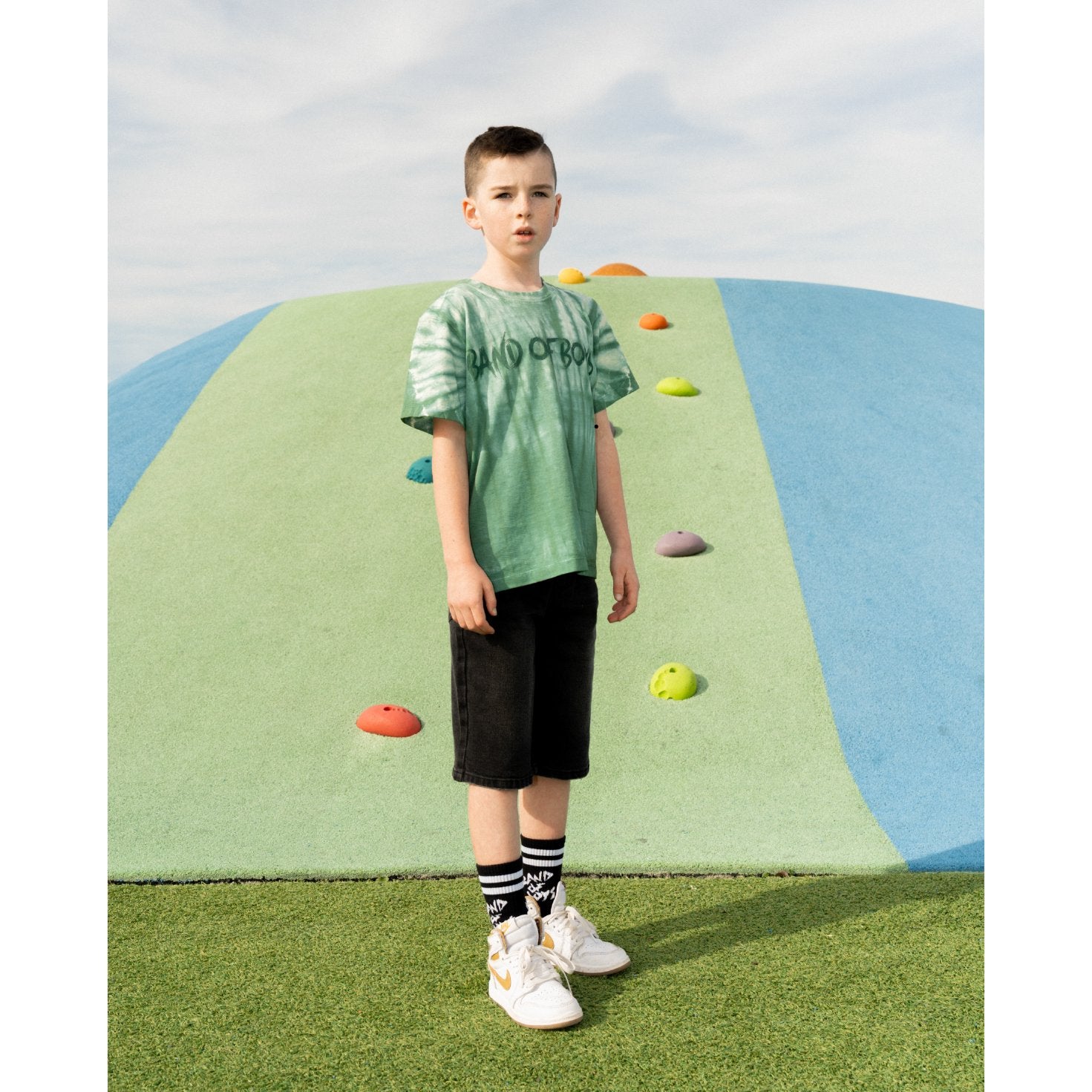 Tie-Dye Green Painted Tee