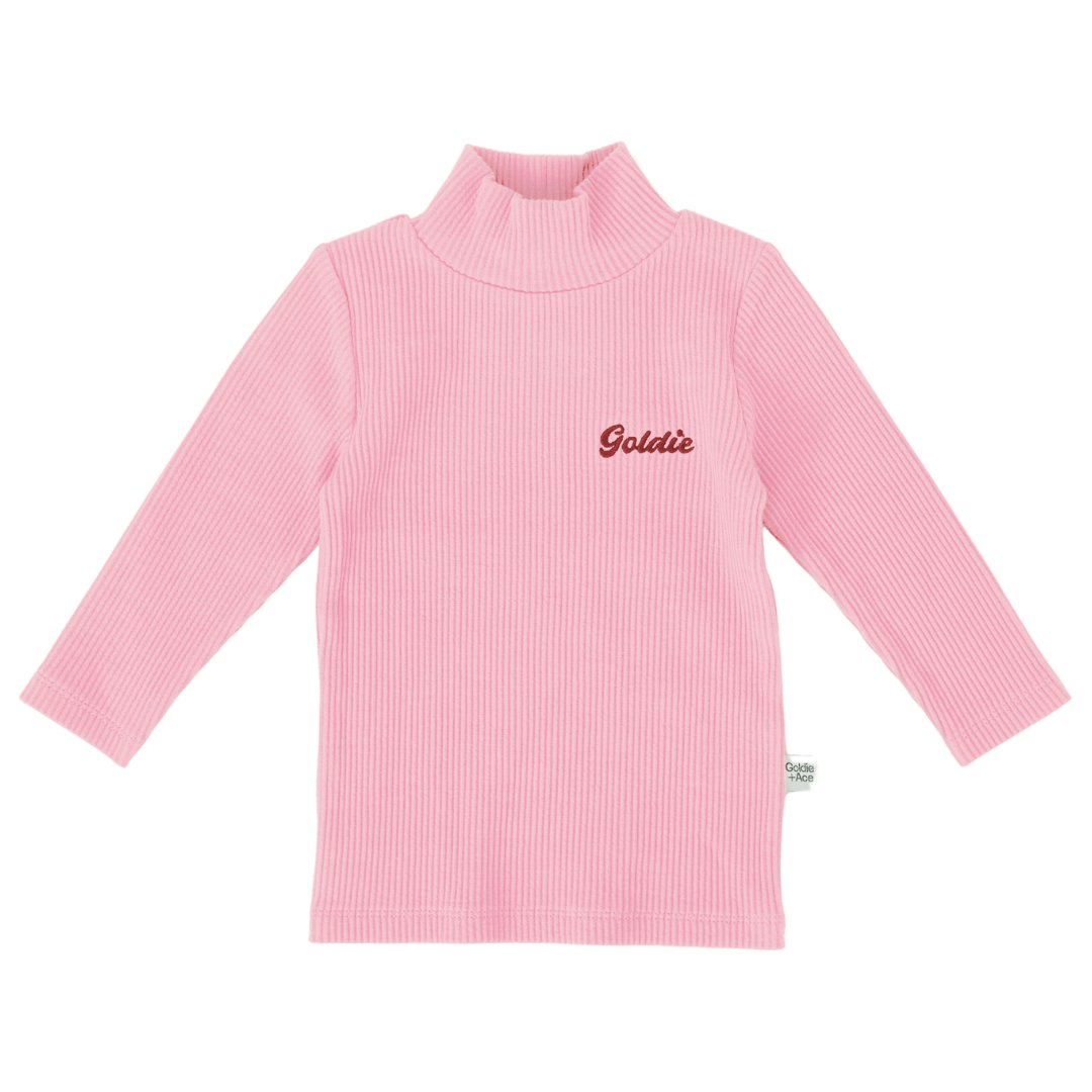 Embroidered Rib Skivvy Sweet Pea