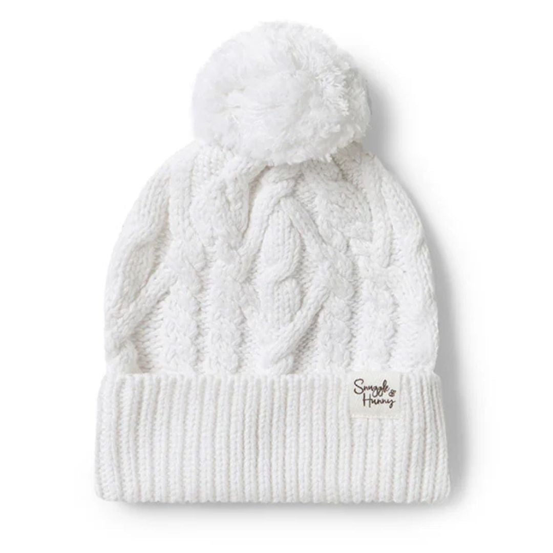White Organic Baby Knit Beanie