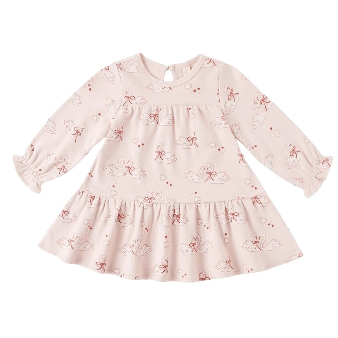 Tiered Jersey Dress Swans