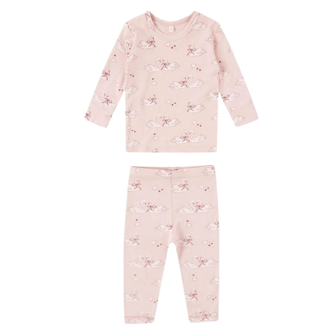 Bamboo Pajama Set Swans