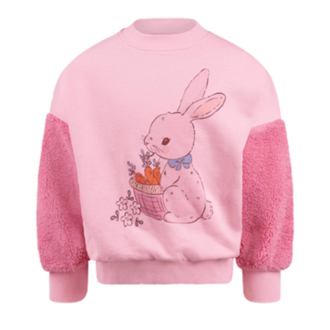 Bunny Sherpa Sleeve Sweatshirt