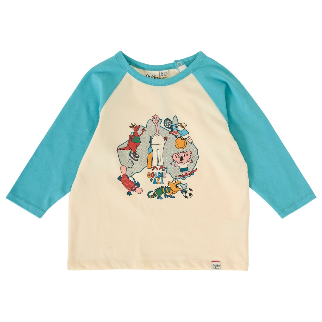 Team Goldie Raglan Long Sleeve Top