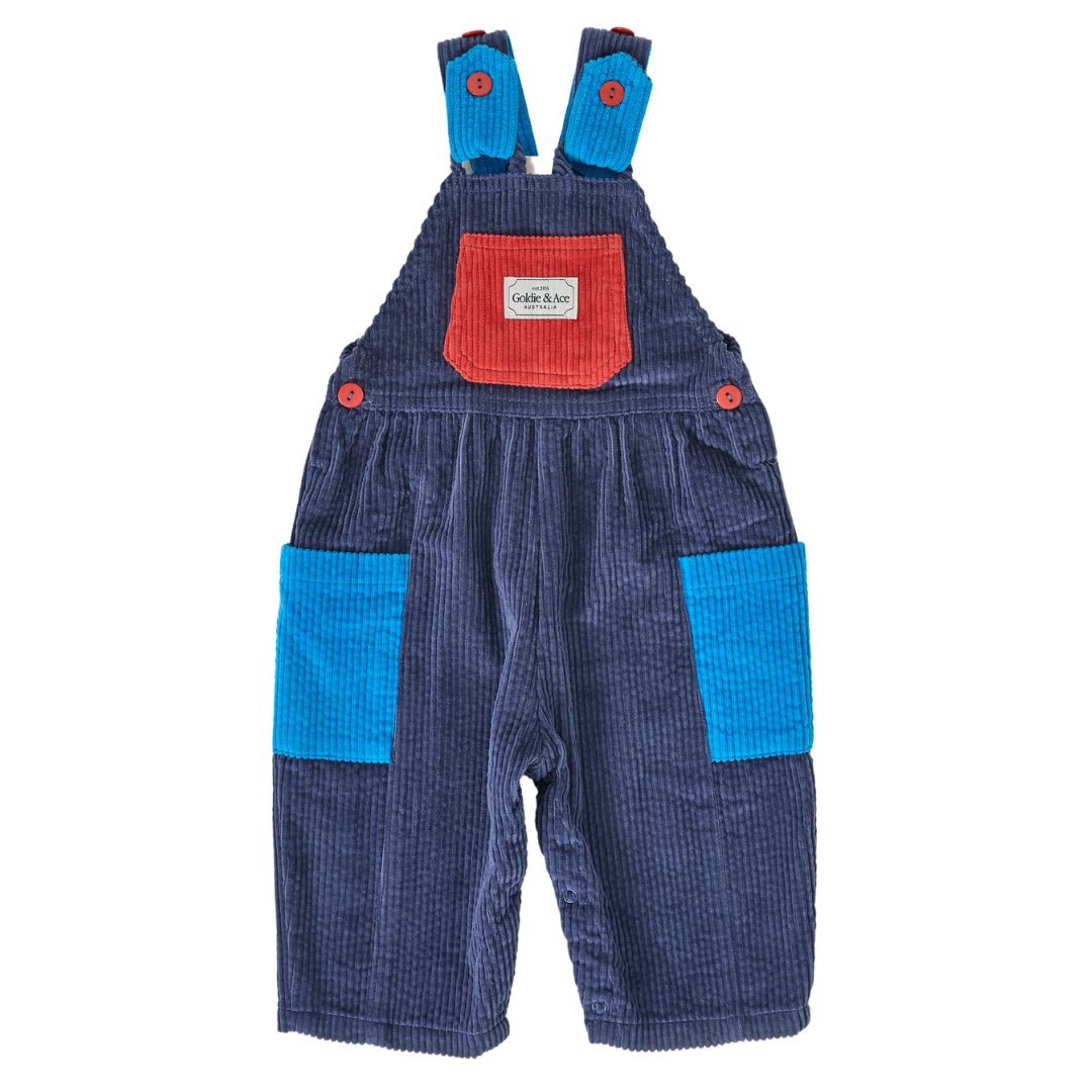 Sammy Corduroy Colour Block Overalls