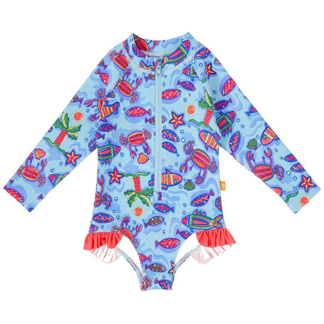 Daydream Island Long Sleeve Frill Swimsuit