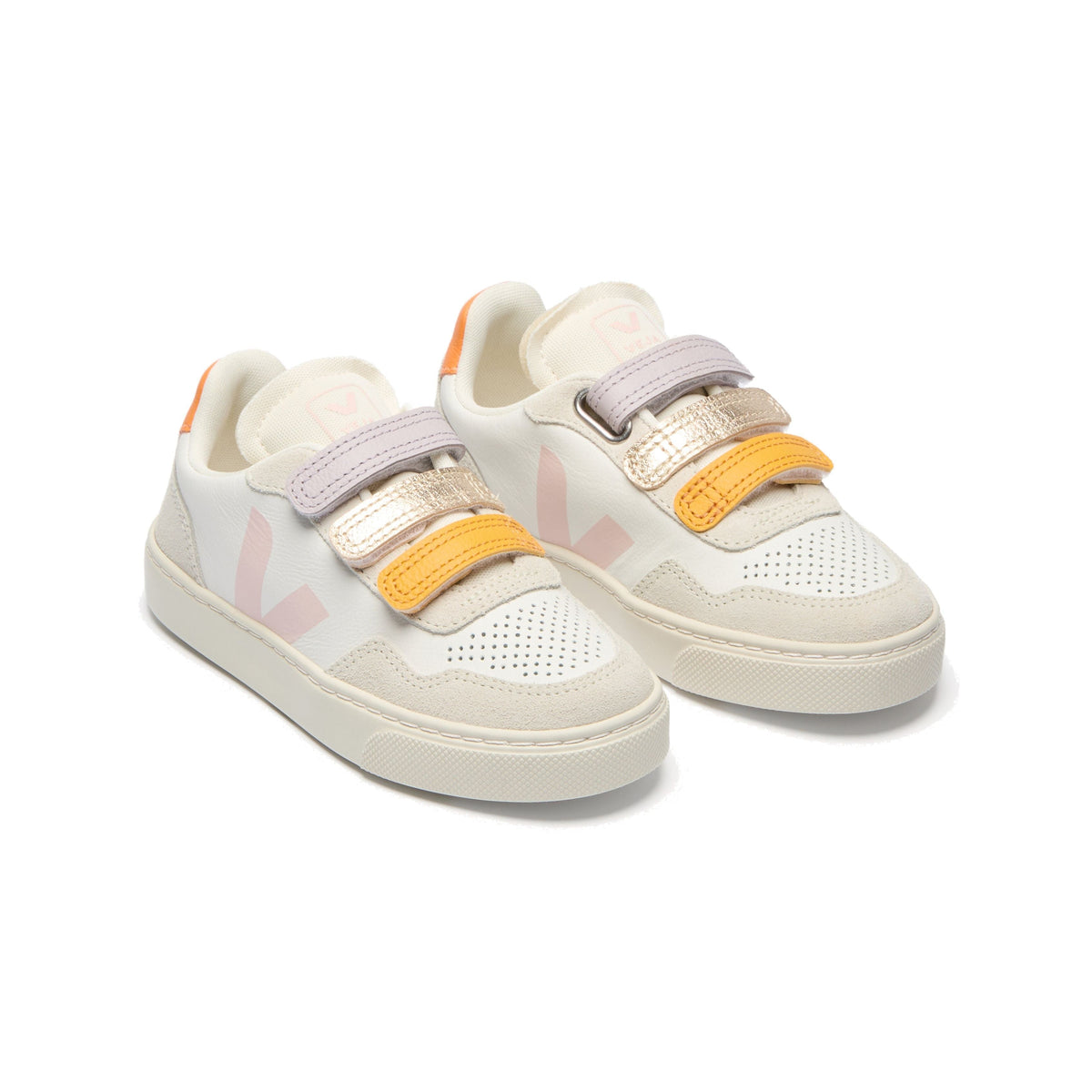 Small V-90 O.T. Leather Multico-White-Petale