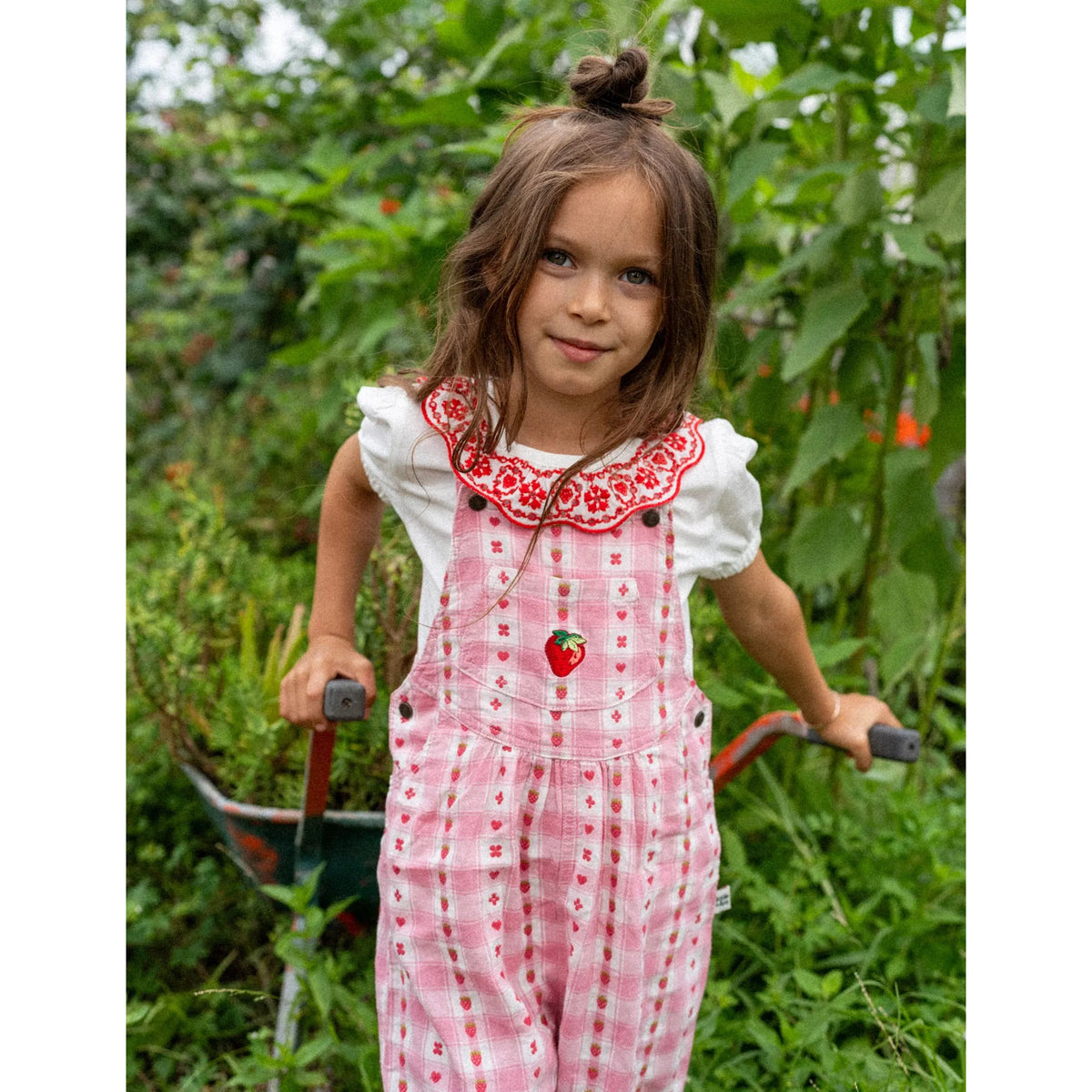 Goldie Vintage Overalls Very Berry Gingham