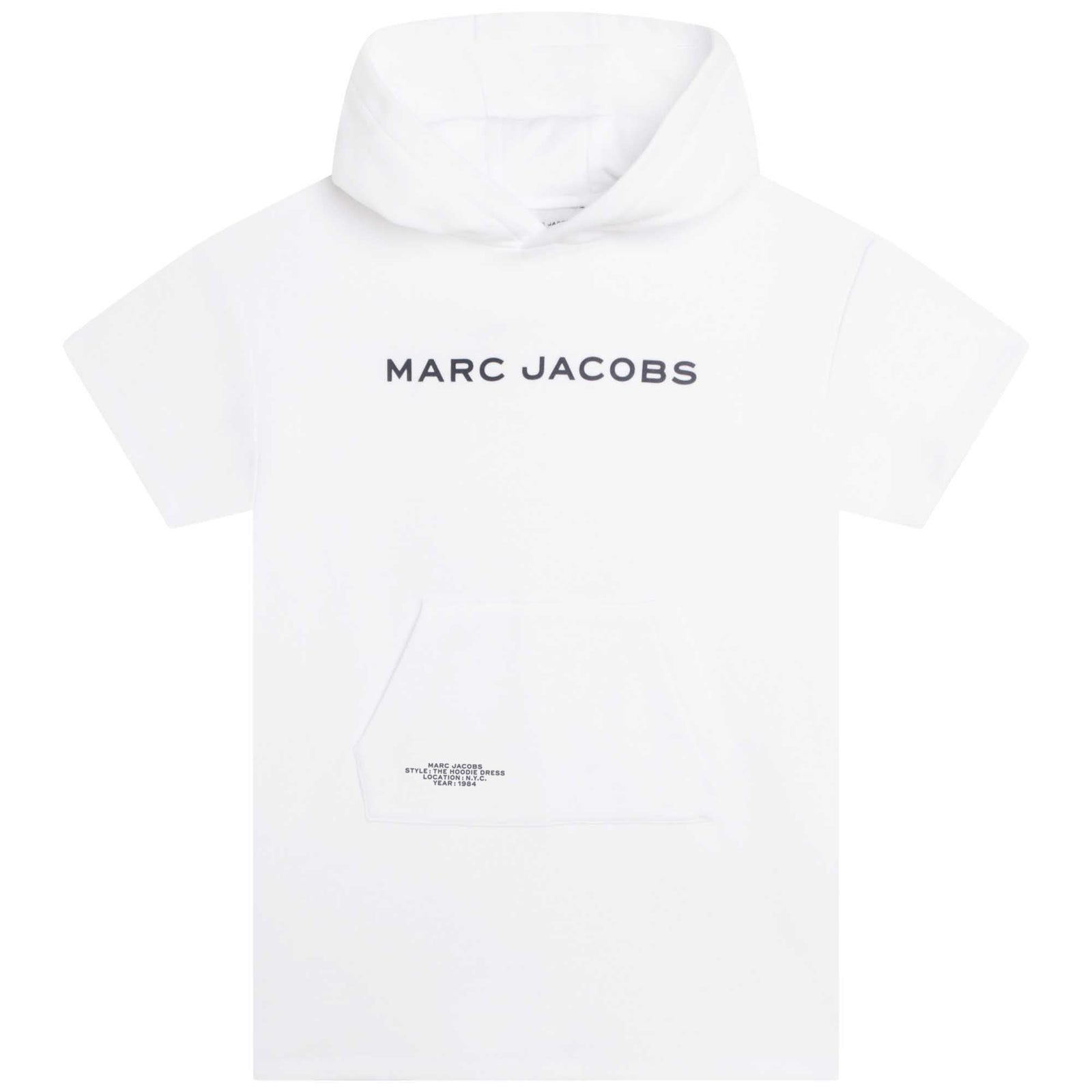 Hooded Fleece Dress - White