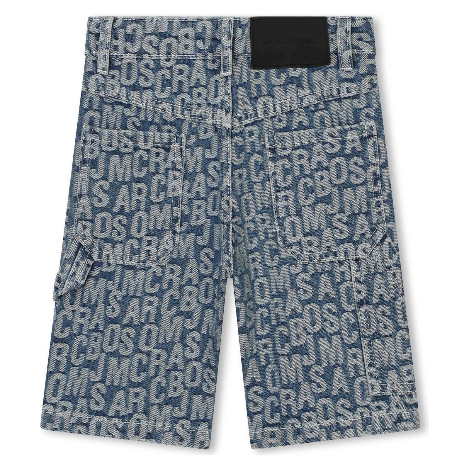 Jumbled Logo Denim Shorts