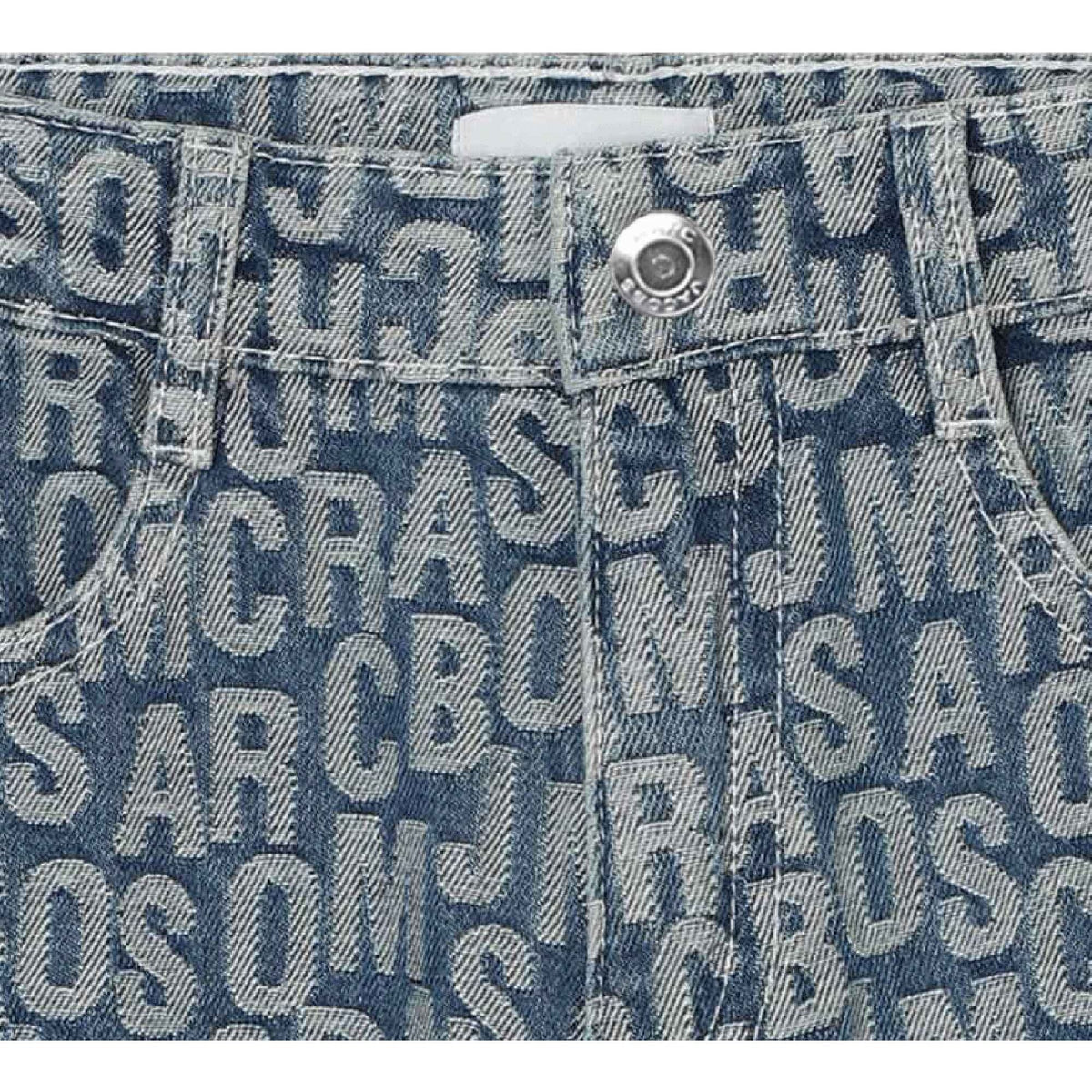 Jumbled Logo Denim Shorts