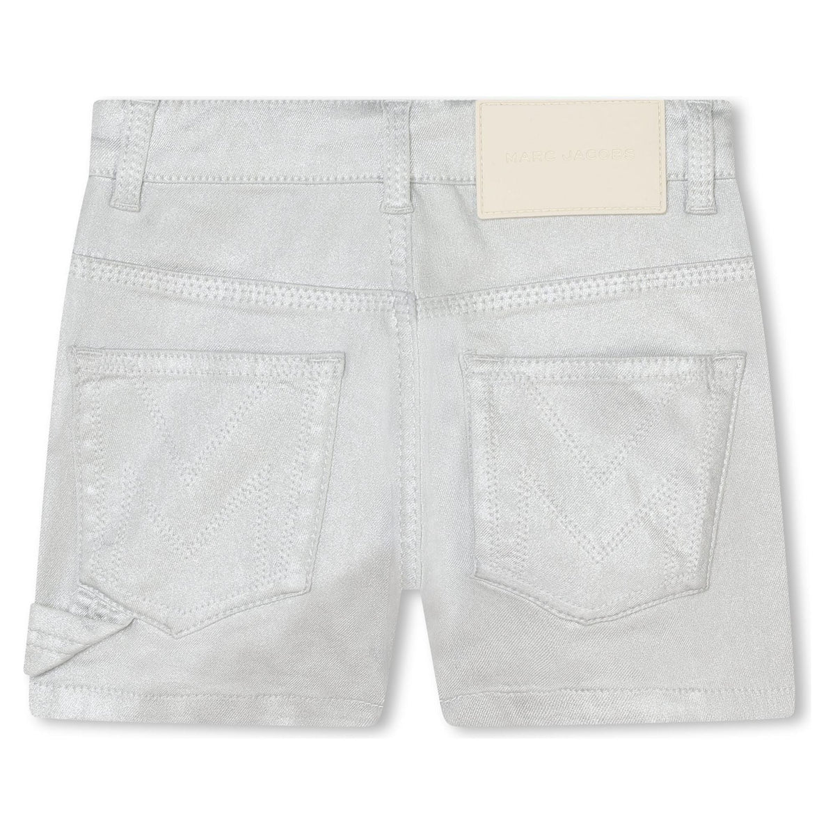 Silver Denim Shorts