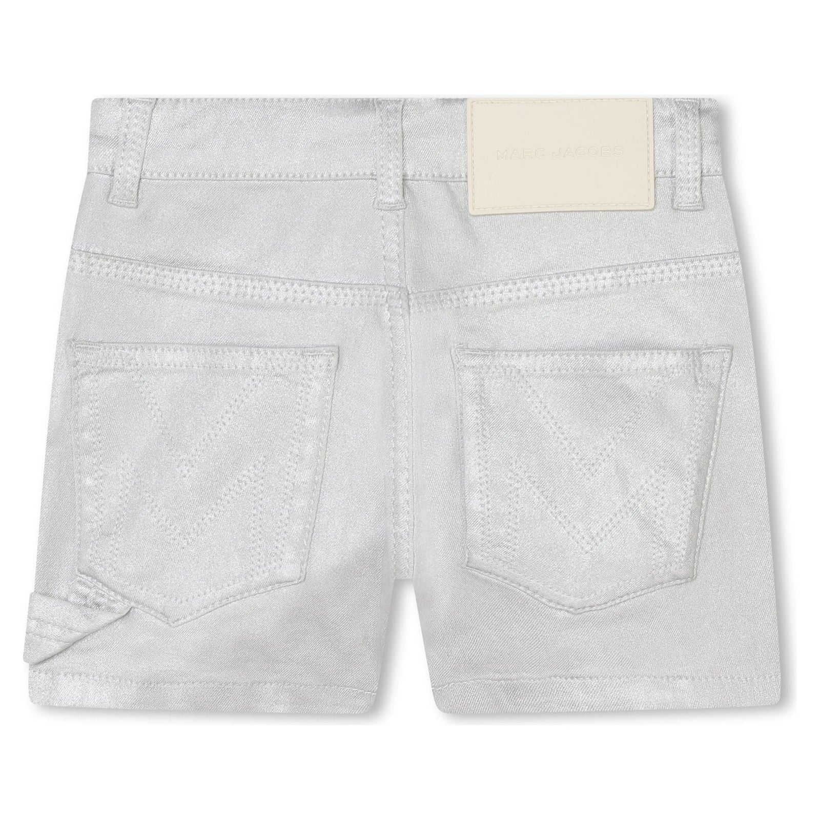 Silver Denim Shorts