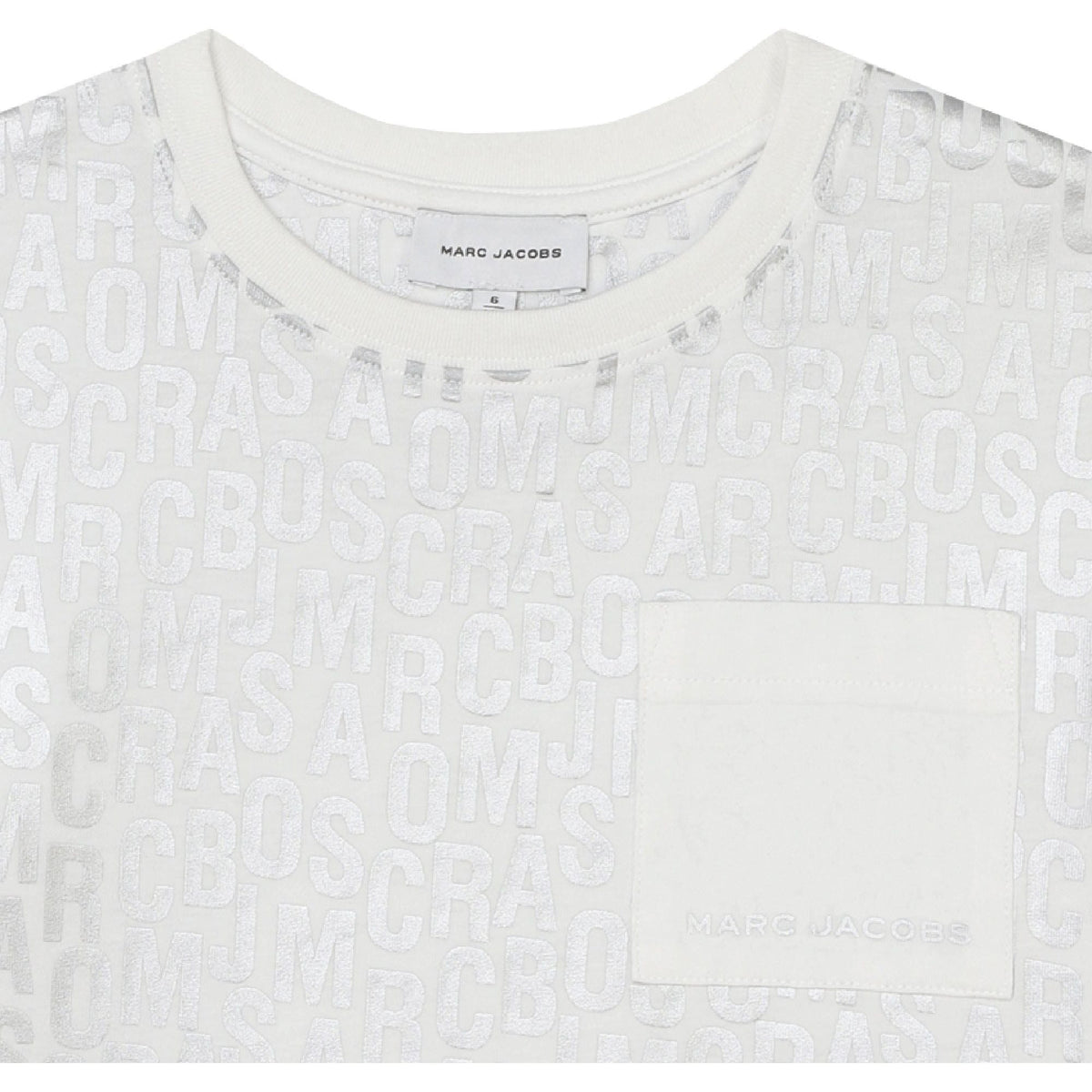 Jumbled Logo Silver Tee Shirt