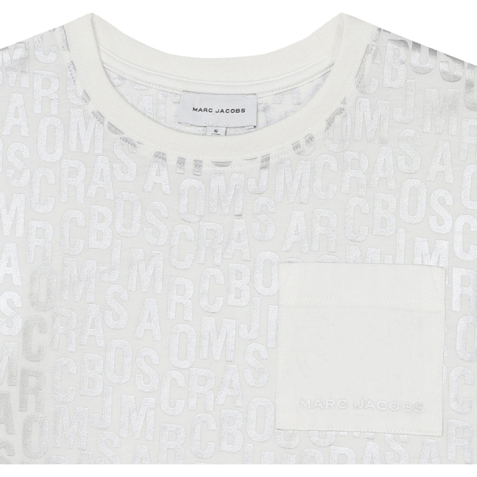 Jumbled Logo Silver Tee Shirt