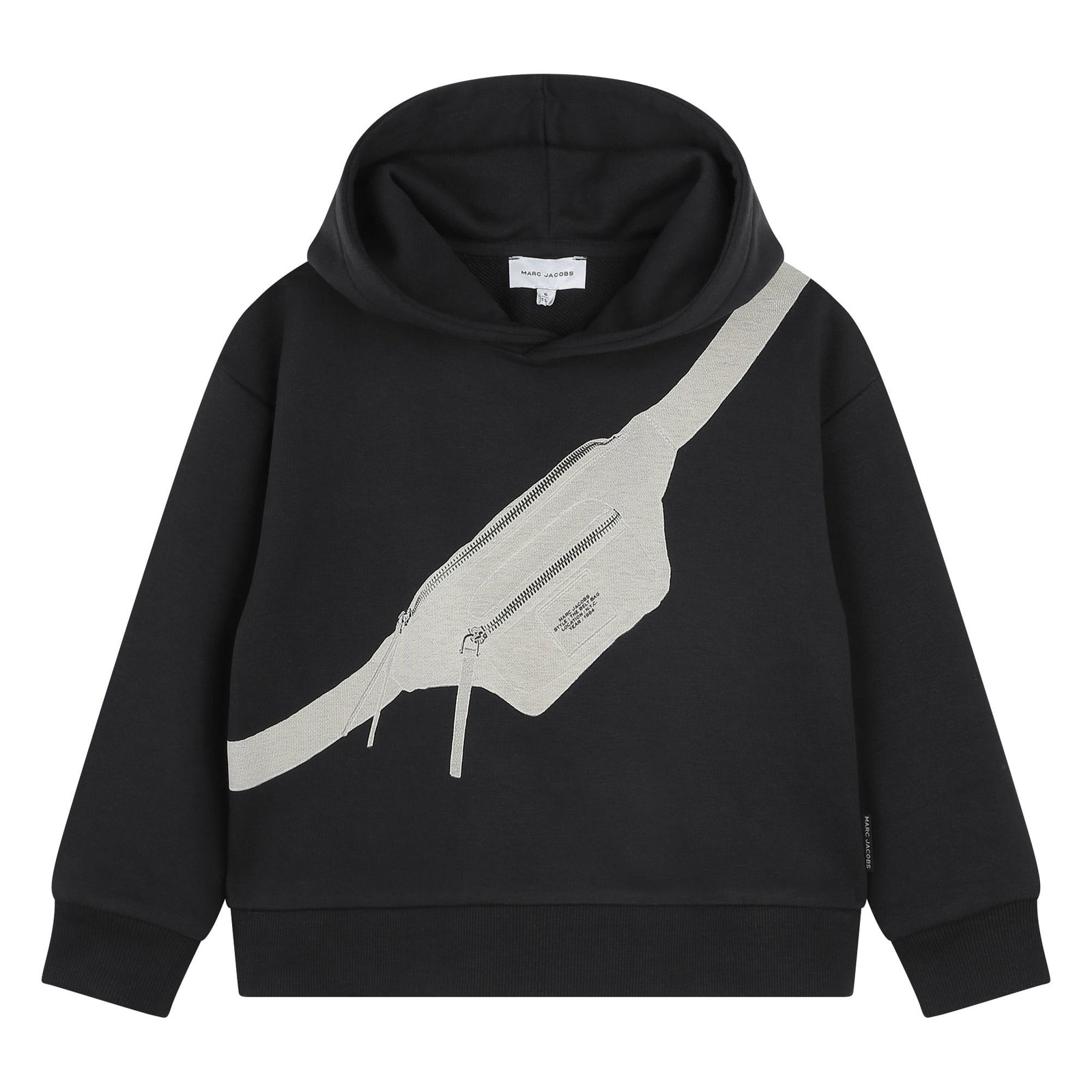 Trompe-LOeil Cross-Body Bag Sweatshirt - Black