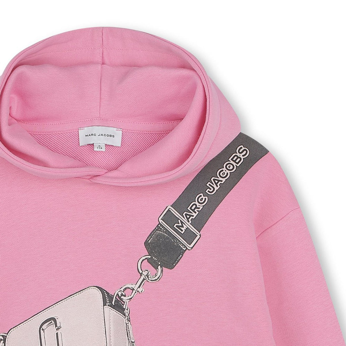 Trompe-LOeil Cross-Body Bag Sweatshirt - Fuschia