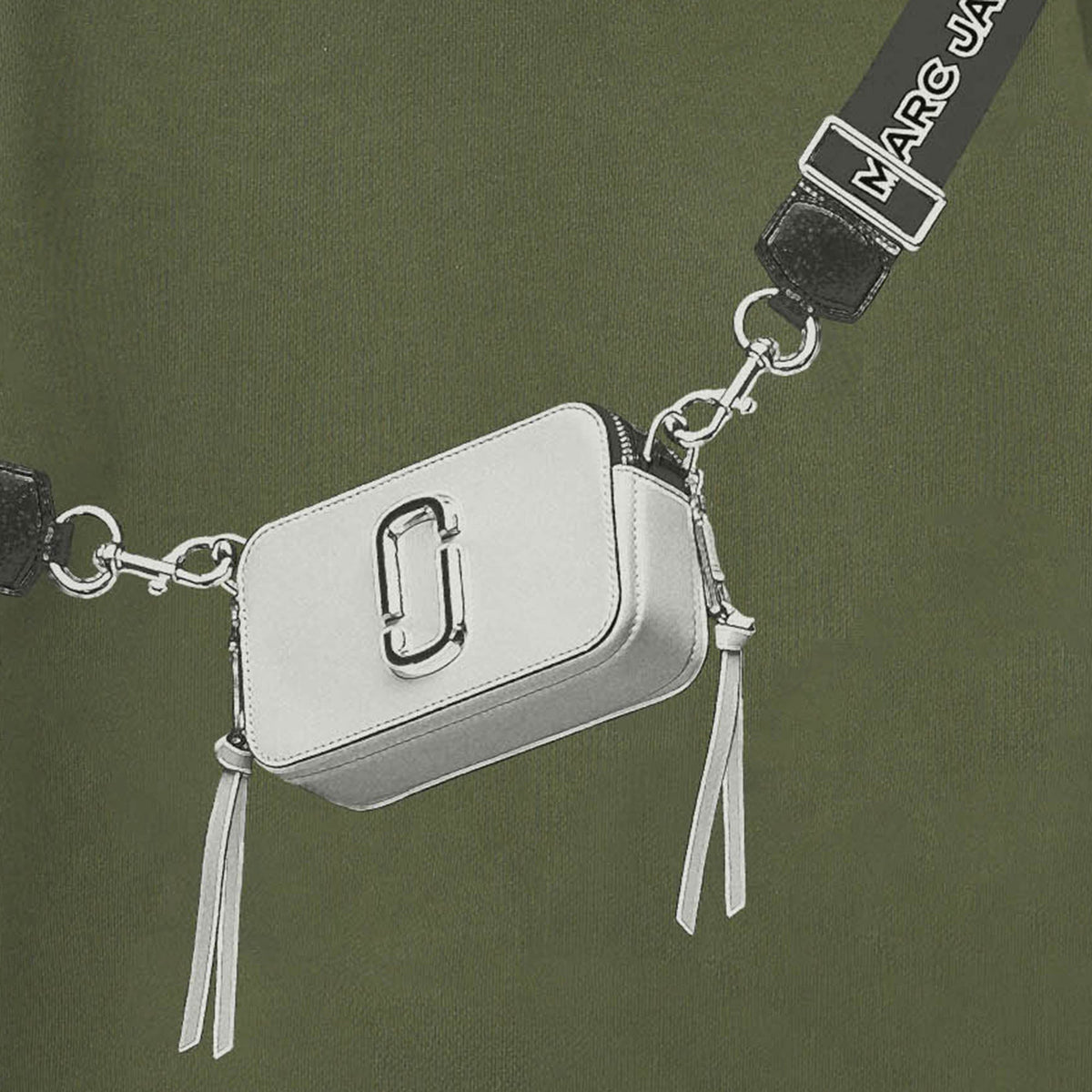 Trompe L Oeil Snapshot Bag Dress - Winter Moss