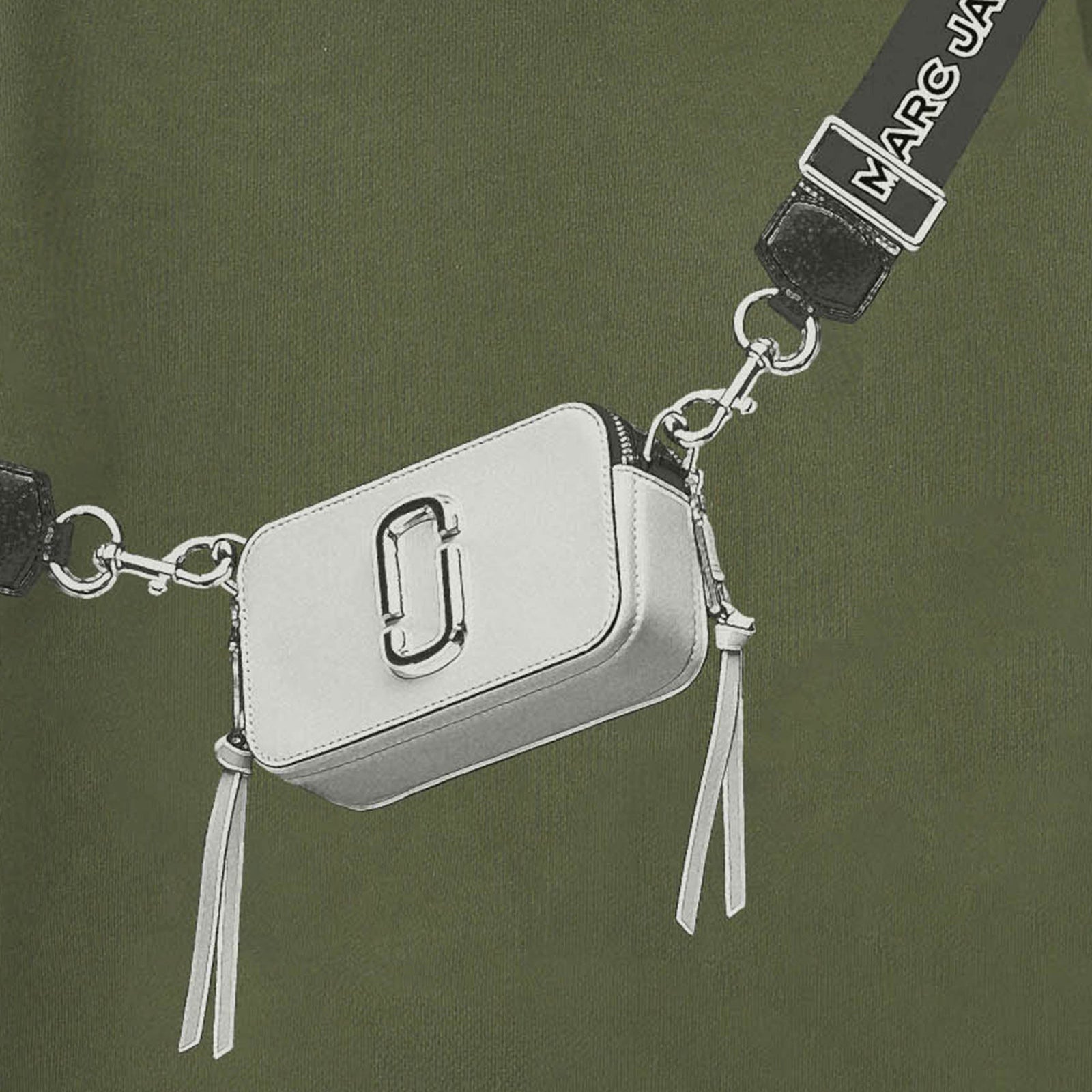 Trompe L Oeil Snapshot Bag Dress - Winter Moss