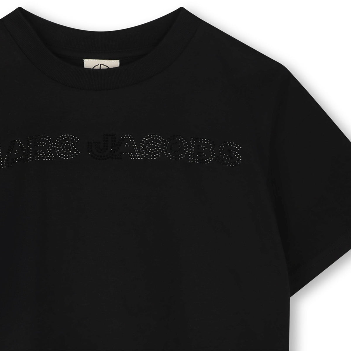 Cropped T-Shirt With Diamantes