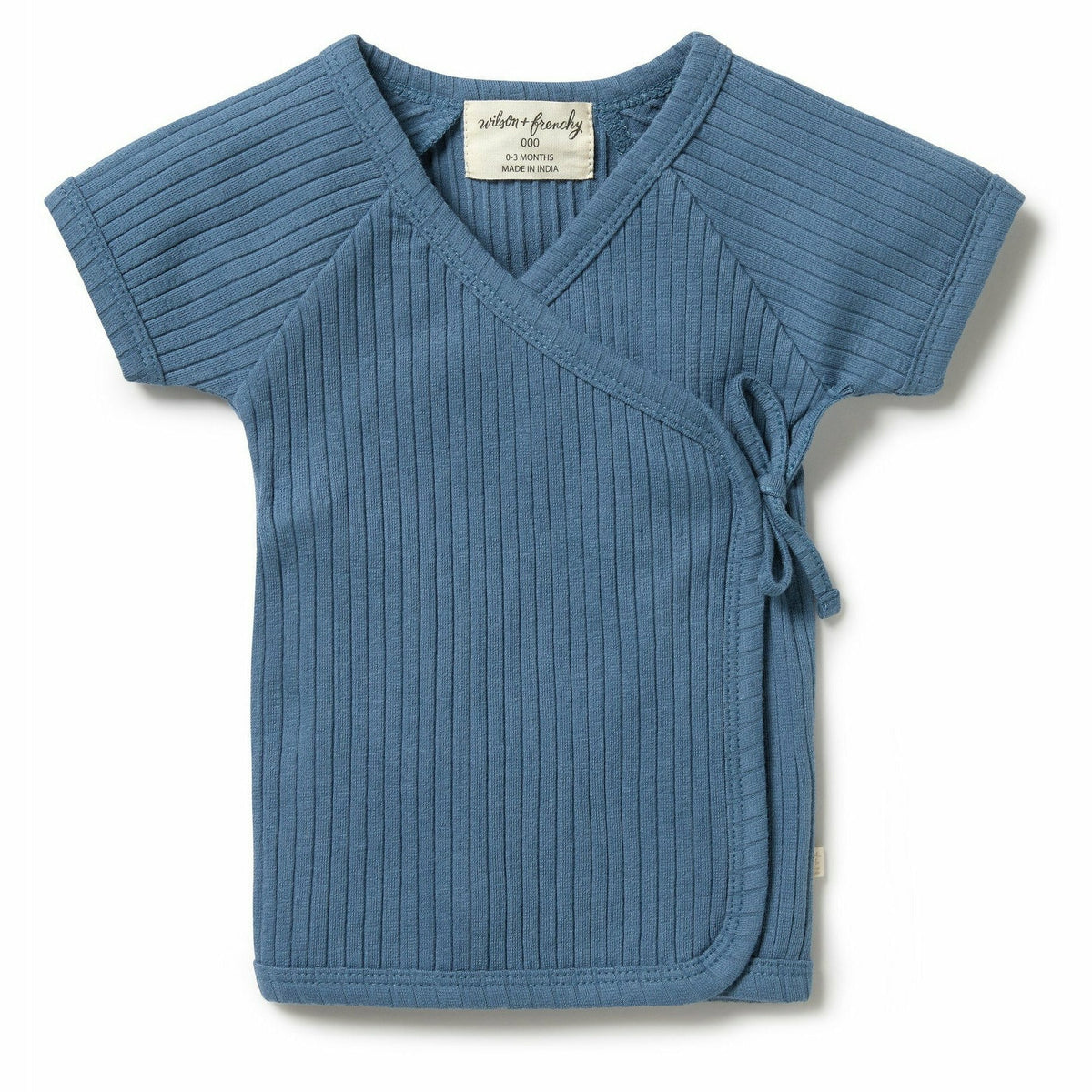 Organic Rib Kimono Top - Ocean