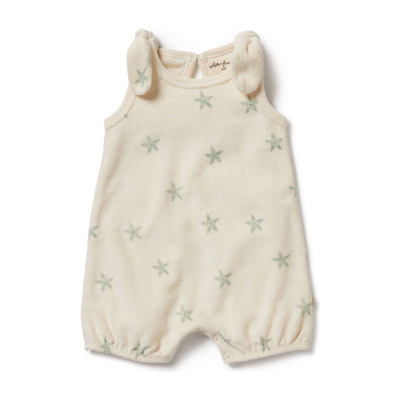 Tiny Starfish Organic Terry Tie Playsuit
