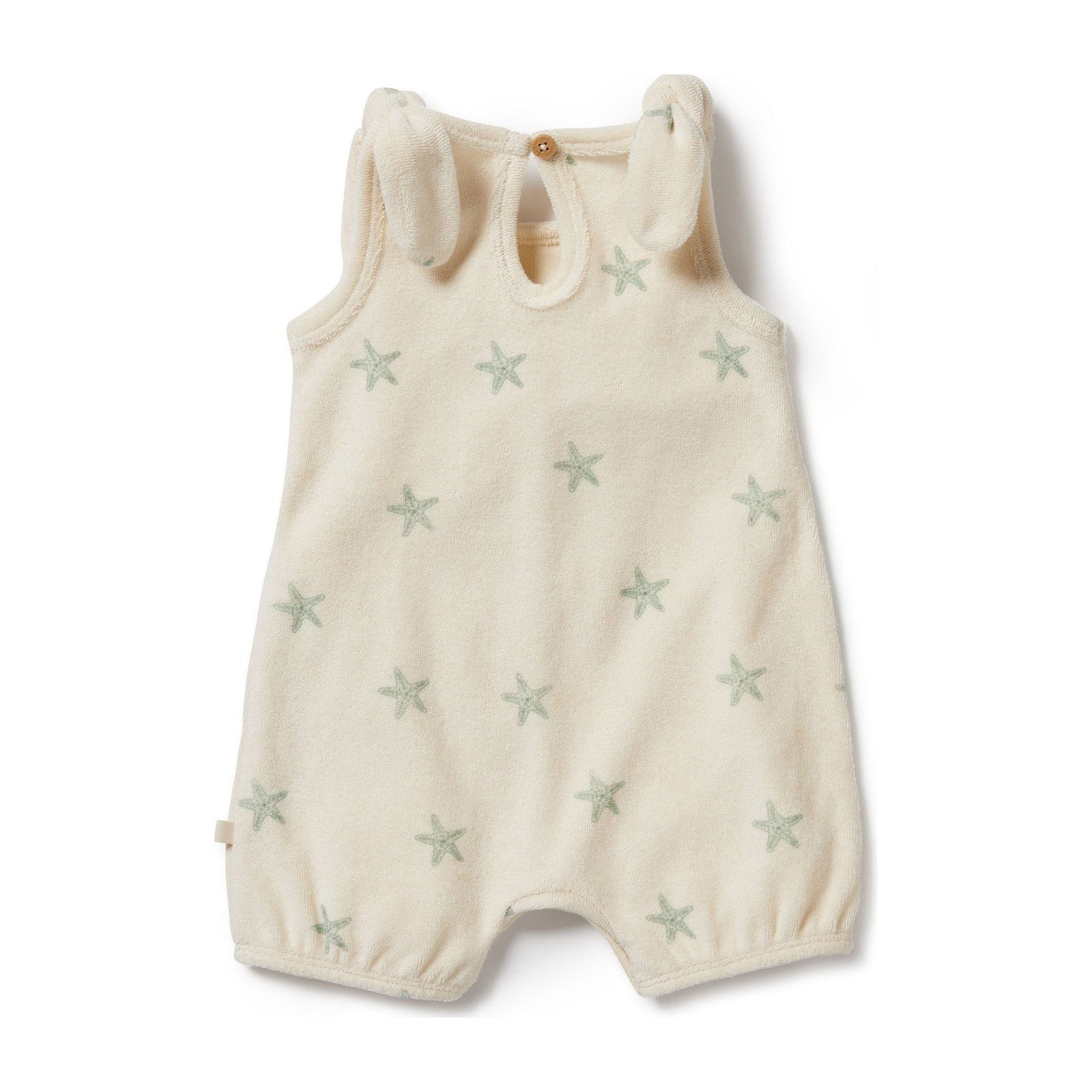 Tiny Starfish Organic Terry Tie Playsuit
