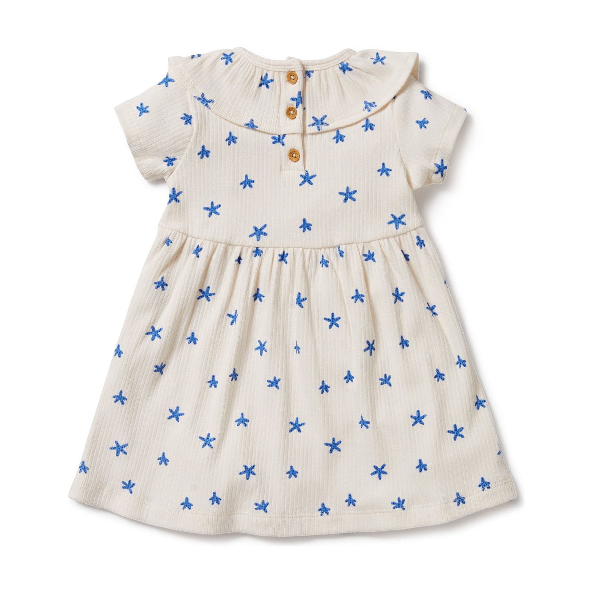 Little Starfish Organic Rib Ruffle Dress