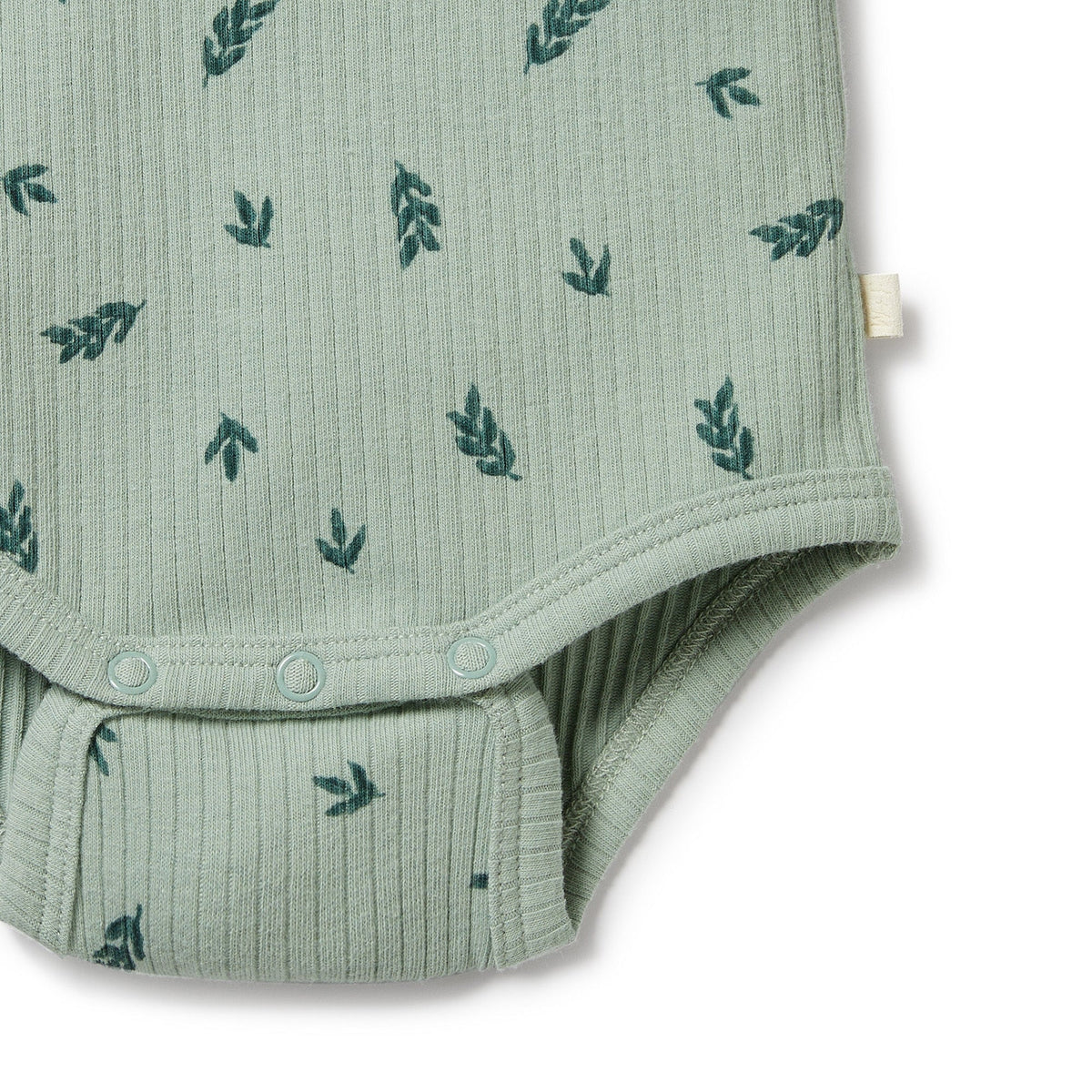 Falling Leaf Organic Rib Henley Bodysuit