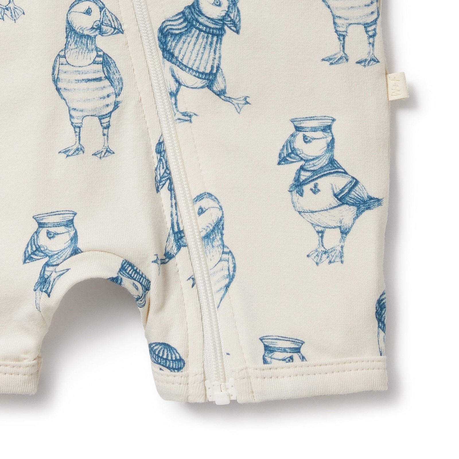 Petit Puffin Organic Boyleg Zipsuit