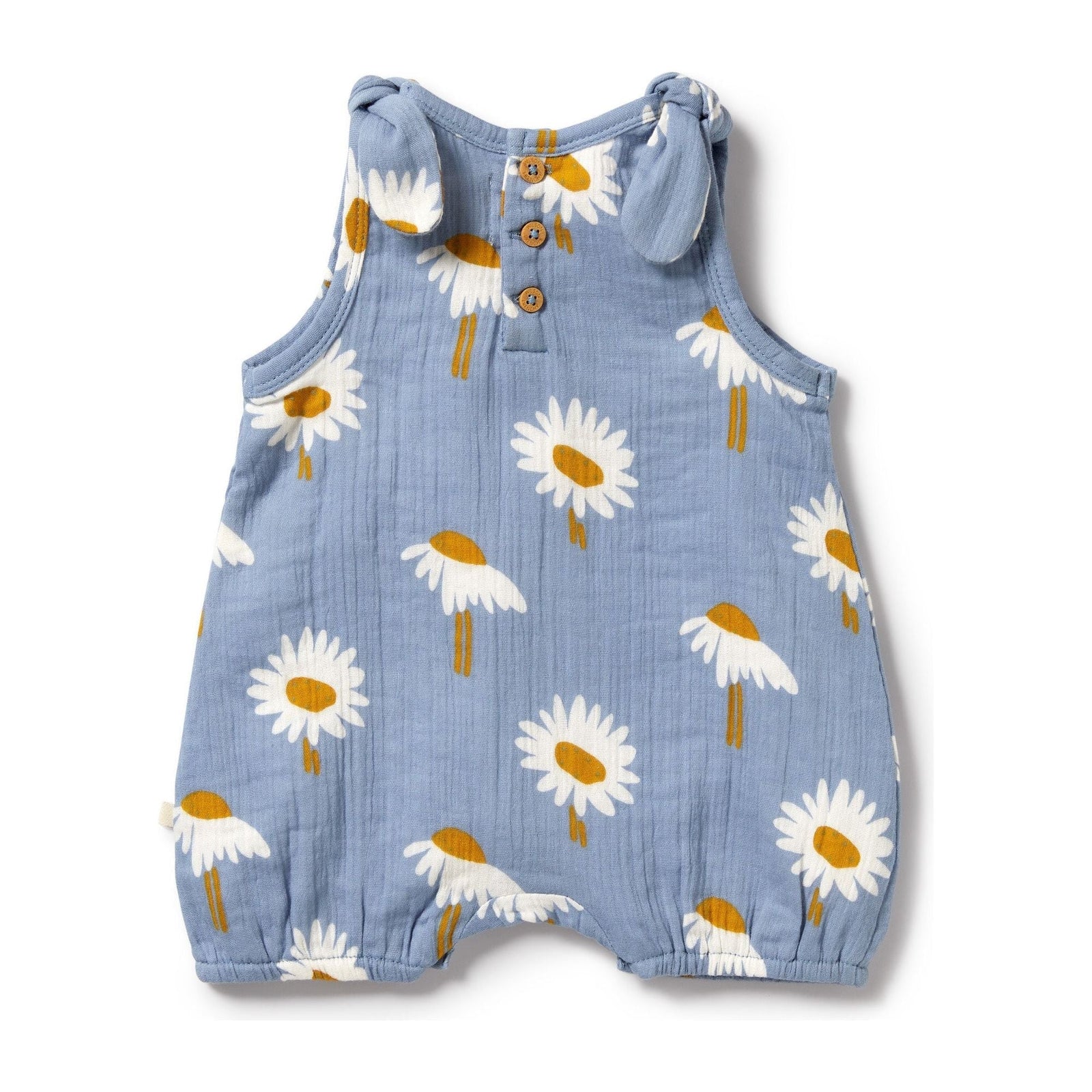 Daisy Floral Organic Crinkle Tie Playsuit