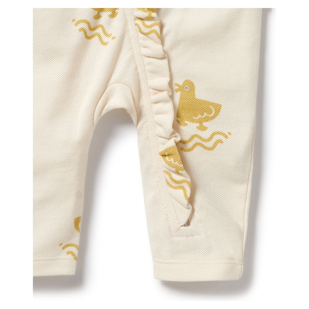 Quack Quack Organic Ruffle Zipsuit