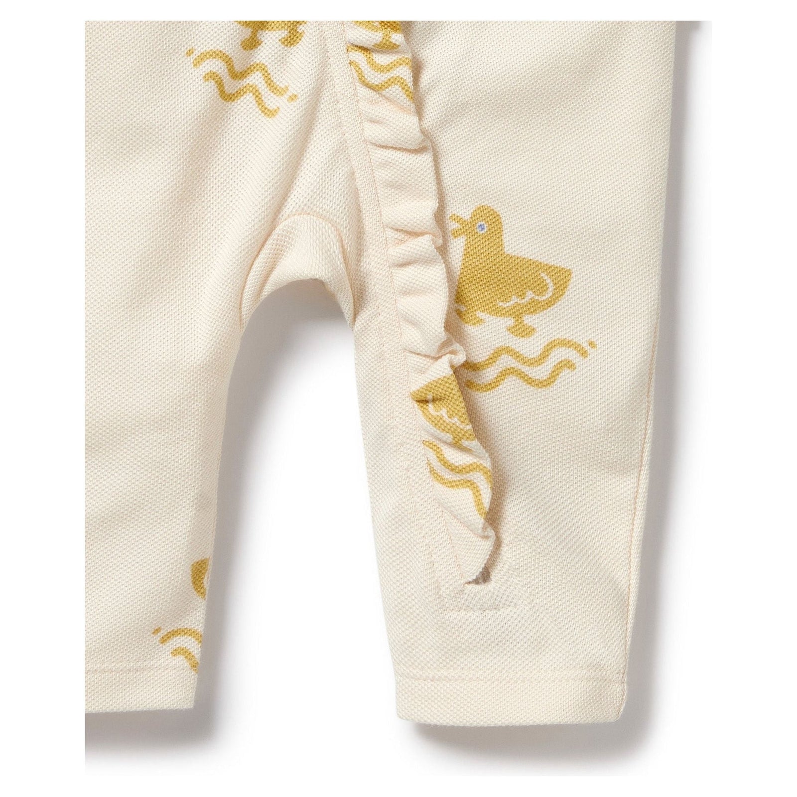 Quack Quack Organic Ruffle Zipsuit