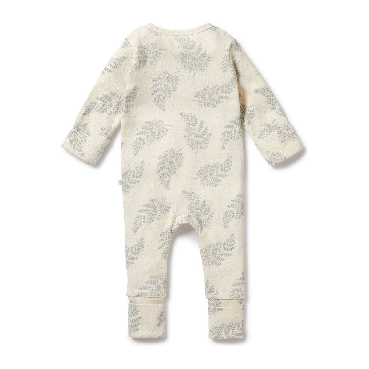 Forever Ferns Organic Pointelle Zipsuit with Feet
