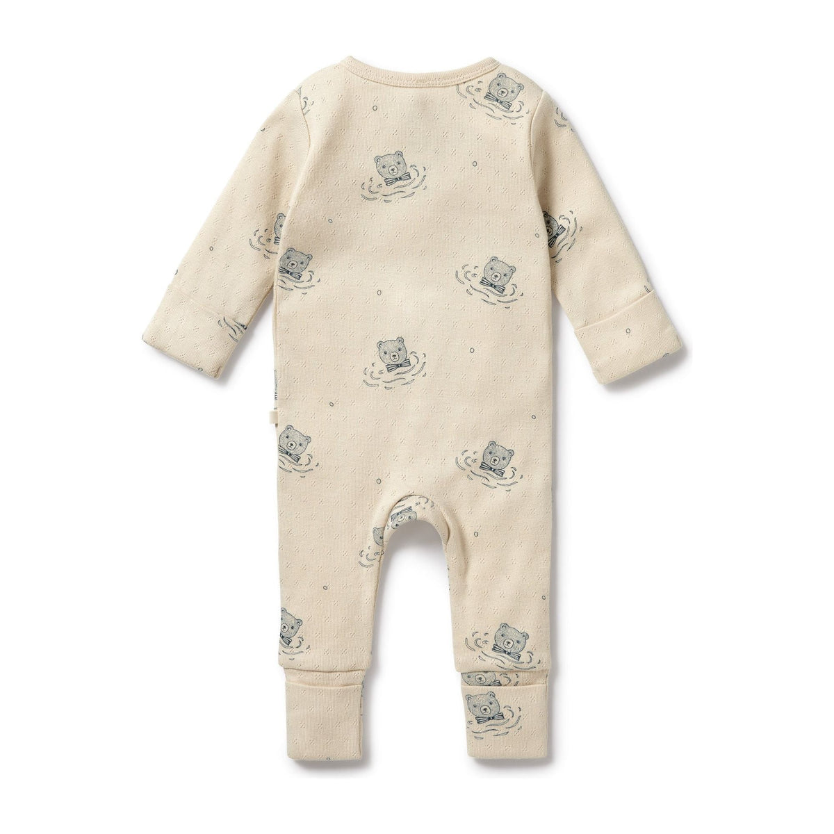 Little Bear Organic Pointelle Zipsuit with Feet